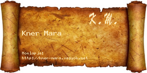 Kner Mara névjegykártya
